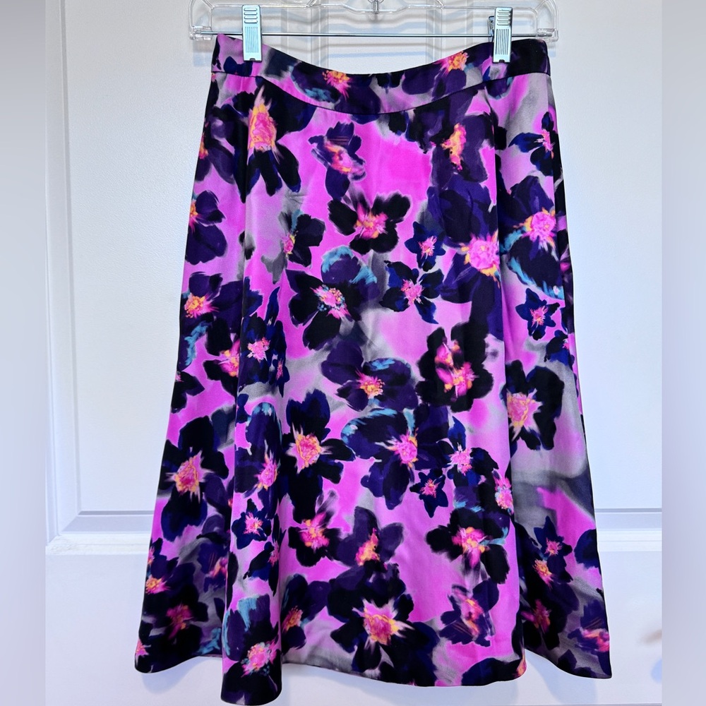 Like New! Jcrew silk midi skirt